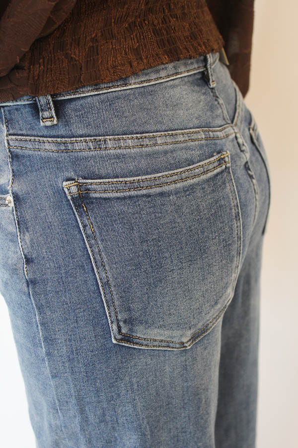 Wide leg jeans blauw | Anna - Afbeelding 3