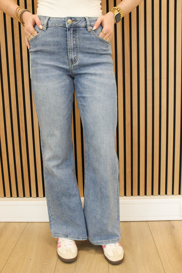 Wide leg jeans blauw | Lea - Afbeelding 2