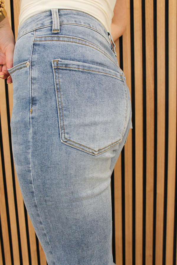 Wide leg jeans blauw | Lea - Afbeelding 4