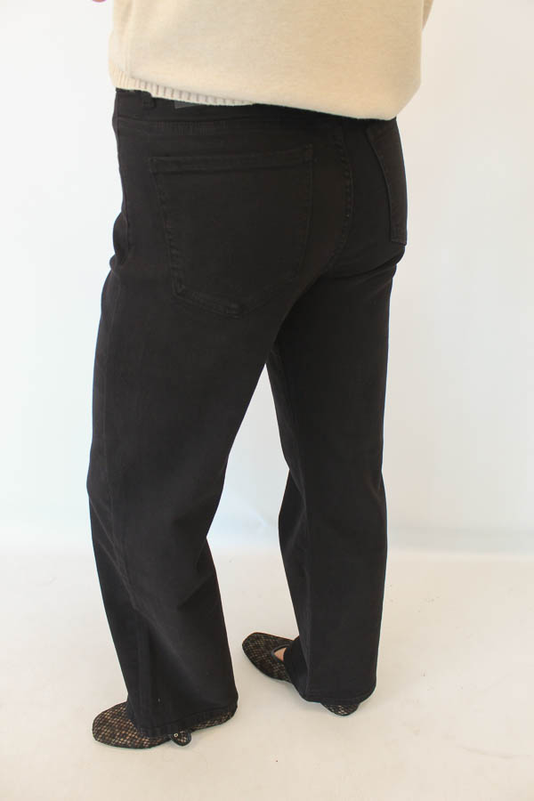 Wide leg jeans zwart | Celeste - Afbeelding 2