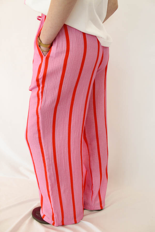 Wijde broek roze | Anna - Afbeelding 3