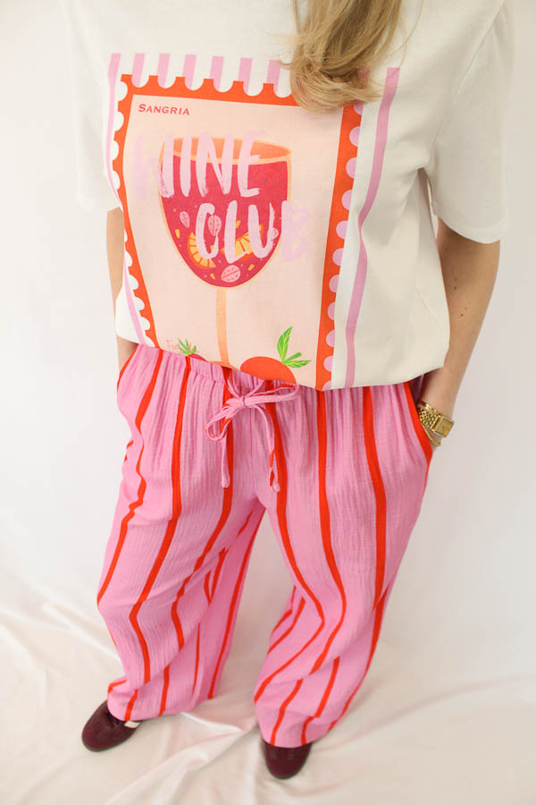 Wijde broek roze | Anna - Afbeelding 2