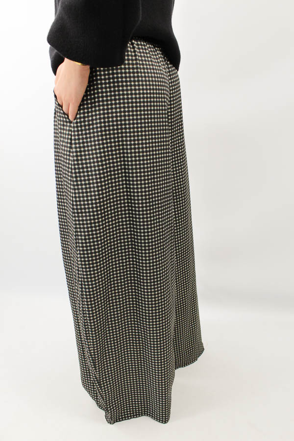 Wijde pantalon ruiten zwart | Iva - Afbeelding 3