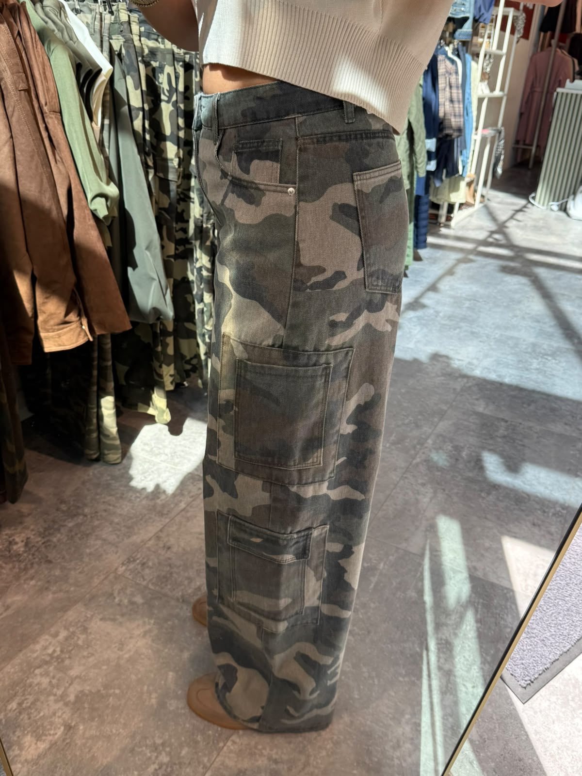 Camouflage print cargo jeans  - Afbeelding 3