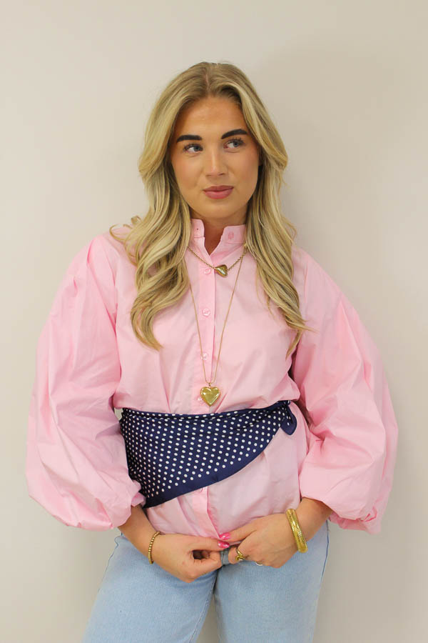Sjaal polka dot | Navy - Afbeelding 3