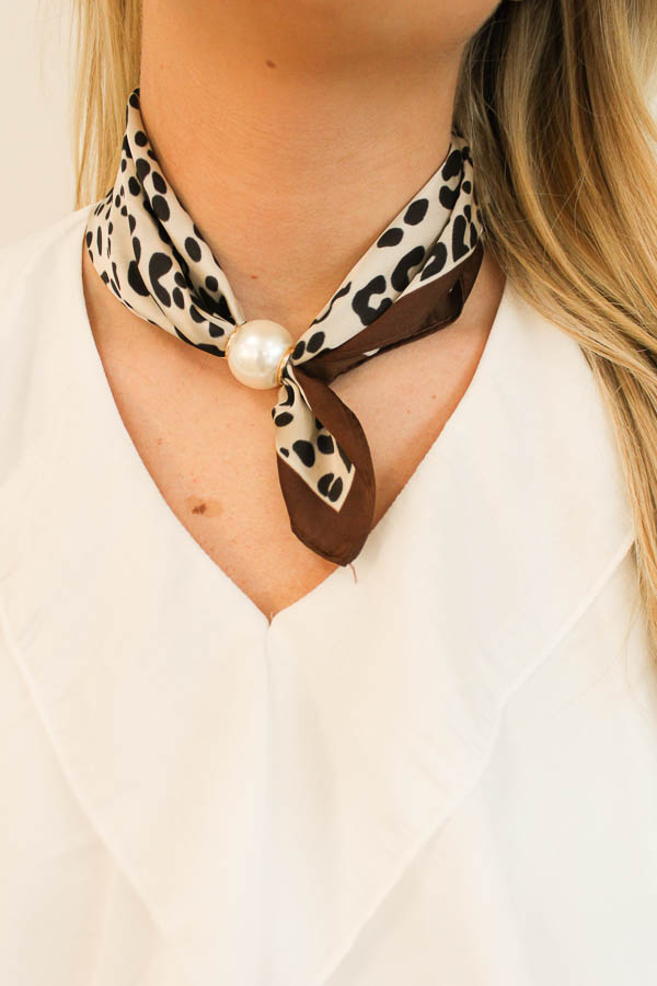 Parelsjaal leopard bruin - Afbeelding 3
