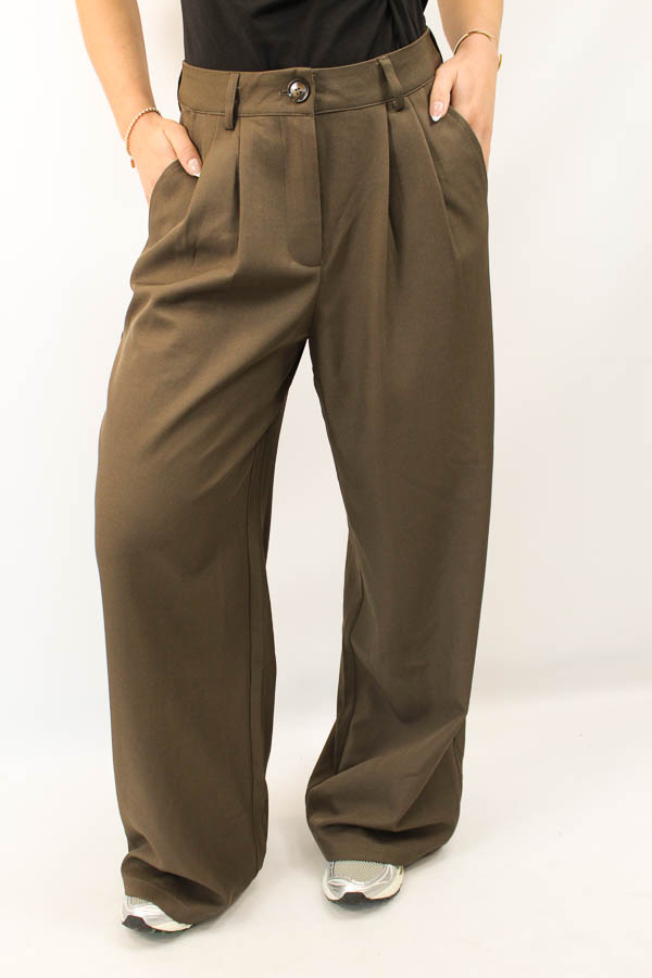 Wide pantalon bruin | Safia - Afbeelding 1