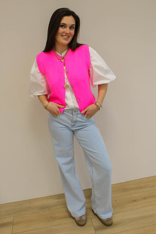 Knitted_gilet_fuchsia_-_Melissa_2-9164
