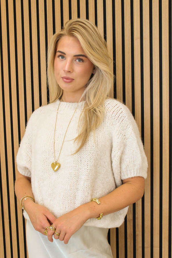 Trui_korte_mouw_beige_-_Maje-5751