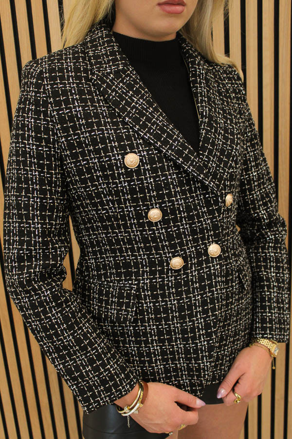 Elegante_tweed_blazer_zwart_-_Isabel_1-6556